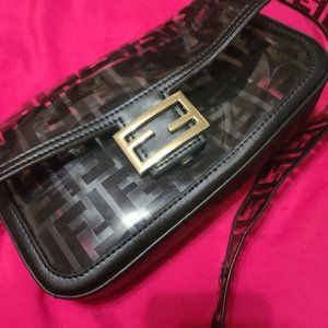 Plastic clear handbag purse crossbody